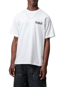 Camisa Carhartt Schooling branca para homem.