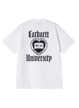 Camisa Carhartt Schooling branca para homem.