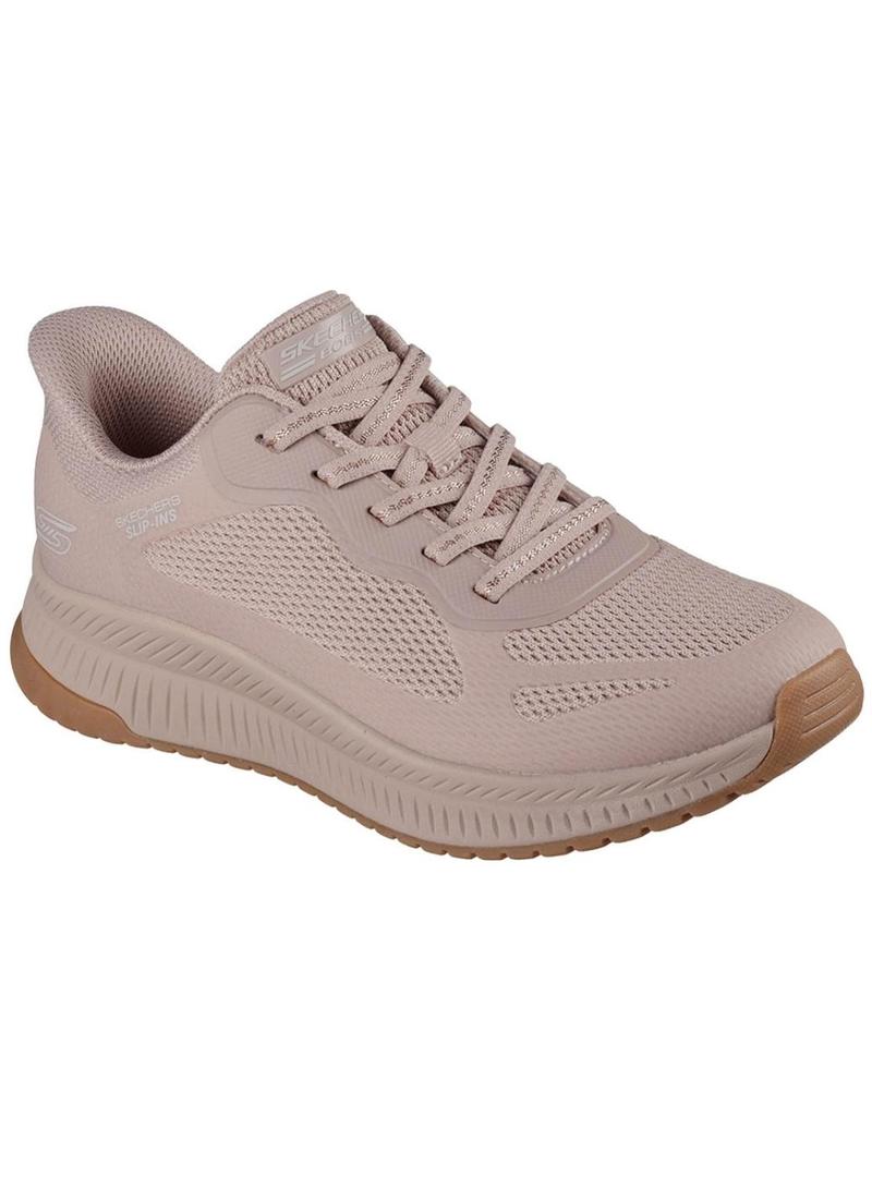 Sapatilhas Skechers Bobs Squad 4 rosa para mulher.