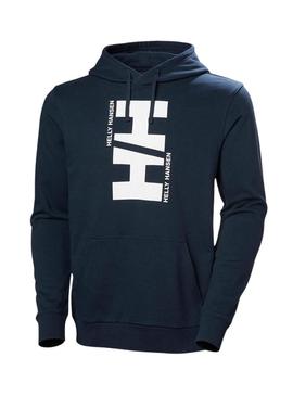 Moletom Helly Hansen Core azul marinho para homens.