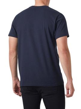Camiseta Helly Hansen Box azul marinho para homens.