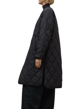 Casaco Ecoalf Tiago reversível preto para mulher.