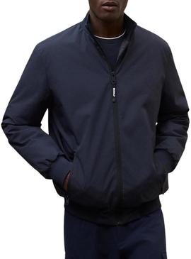 Jaqueta bomber Ecoalf Jaime azul marinho para homens.