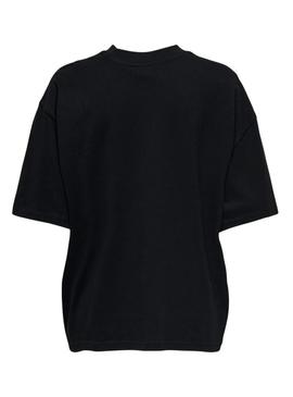 Camiseta Only Riri preta para mulher.