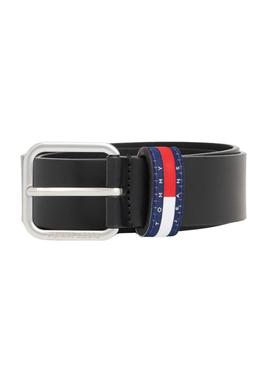 Cinto Tommy Jeans Ryan preto para homem.