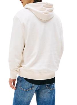 Moletom Tommy Jeans Flag branco para homem