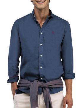 Camisa El Ganso Dyed azul para homem.