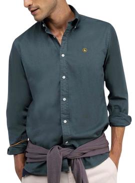 Camisa El Ganso Dyed petrol para homem.