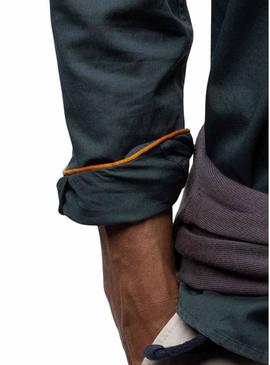 Camisa El Ganso Dyed petrol para homem.