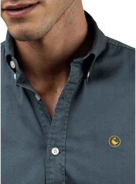 Camisa El Ganso Dyed petrol para homem.