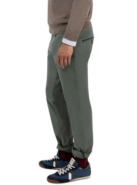 Calça chinesa O Ganso verde slim fit para homem
