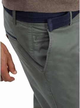 Calça chinesa O Ganso verde slim fit para homem