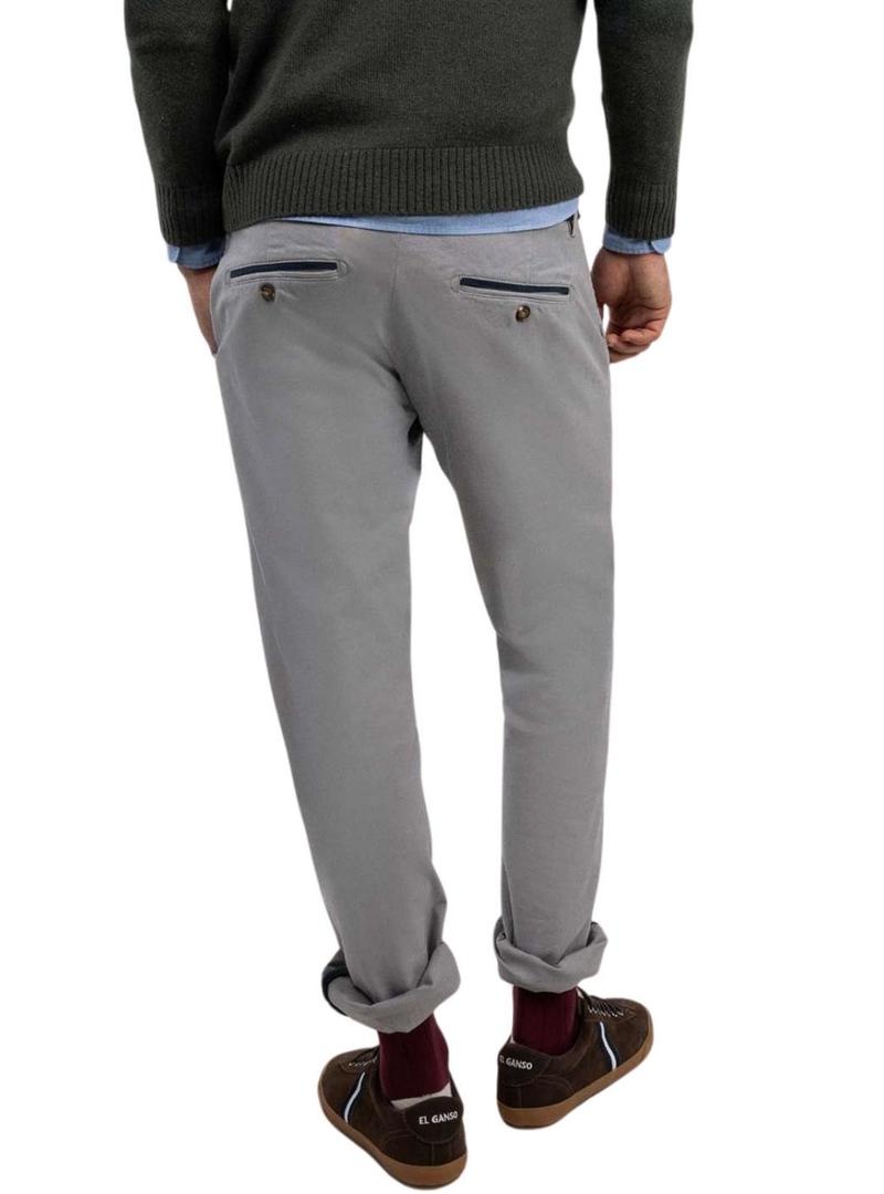 Calça chino El Ganso cinza slim fit para homem