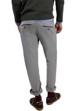 Calça chino El Ganso cinza slim fit para homem