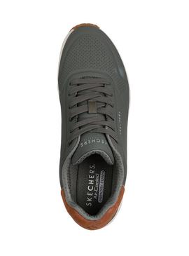 Sapatilhas Sketchers Uno verde para homem.