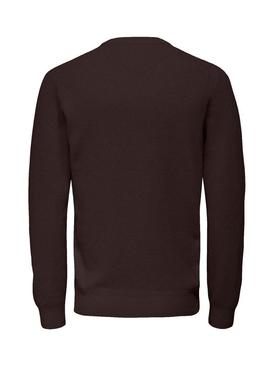 Jersey Only and Sons Kurt regular marrom para homem.