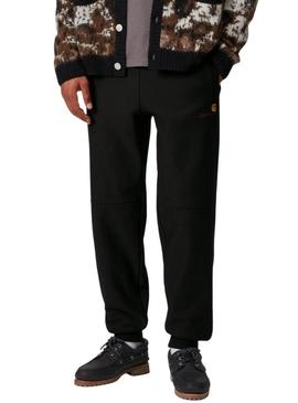 Calça de moletom Carhartt American Script preta para homem