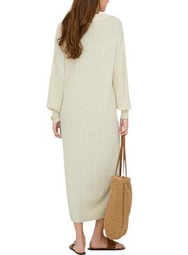 Vestido Only Tessa bege para mulher.
