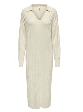 Vestido Only Tessa bege para mulher.