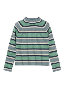 Camisola Mayoral verde com decote em V para menina
