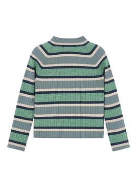 Camisola Mayoral verde com decote em V para menina