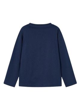 Camiseta Mayoral com letras marinho para menino
