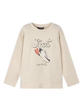 Camiseta Mayoral street bege para menino