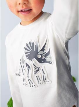 Camiseta Mayoral dinossauro em relevo para menino