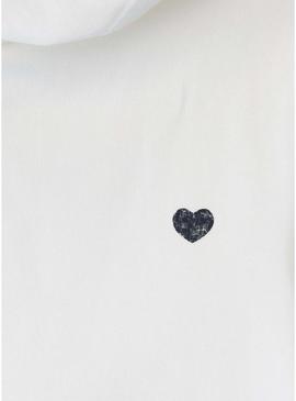 Moletom Pepe Jeans Anne branco para menina.