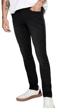 Calça jeans Only and Sons Loom preta para homem