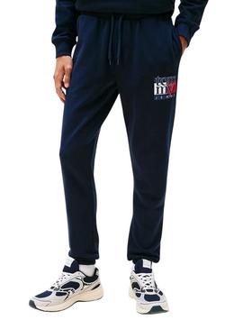 Calça de treino Tommy Jeans Jogger azul para homem