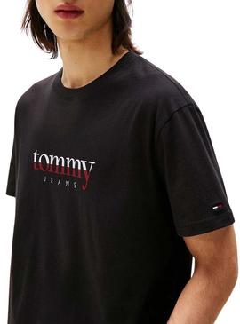 Camiseta Tommy Jeans DNA preta para homem