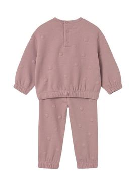 Fato de treino rosa acolchoado Mayoral para bebé