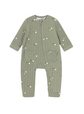 Pijama Mayoral comprido pé conversível verde bebê.