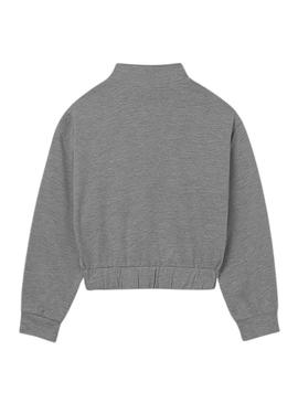 Moletom Mayoral cinza em relevo com letras para menina.