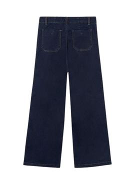 Calça de ganga Mayoral com pernas largas para meninas.