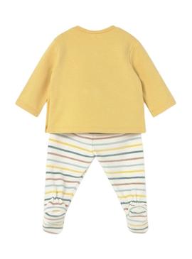 Conjunto Mayoral polaina e moletom recém-nascido.