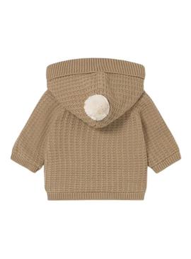 Jaqueta Mayoral tricot tostada para recém-nascido