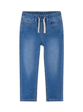 Calça Mayoral soft denim jogger médio para menino