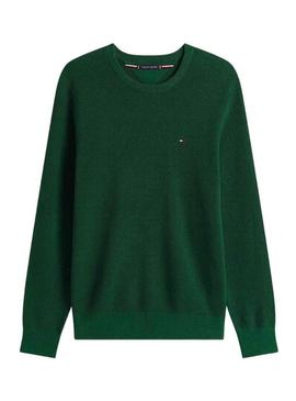 Camisa Tommy Hilfiger Essential Structure verde para homem