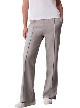 Calças de fato de treino Calvin Klein Logo cinza para mulher