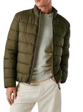 Jaqueta acolchoada verde Pepe Jeans para homem.