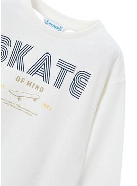 Conjunto de 2 camisetas Mayoral skate verde branco menino.