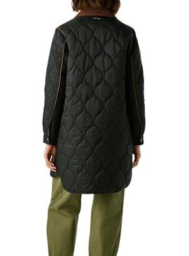 Casaco acolchoado Pepe Jeans Paola preto para mulher
