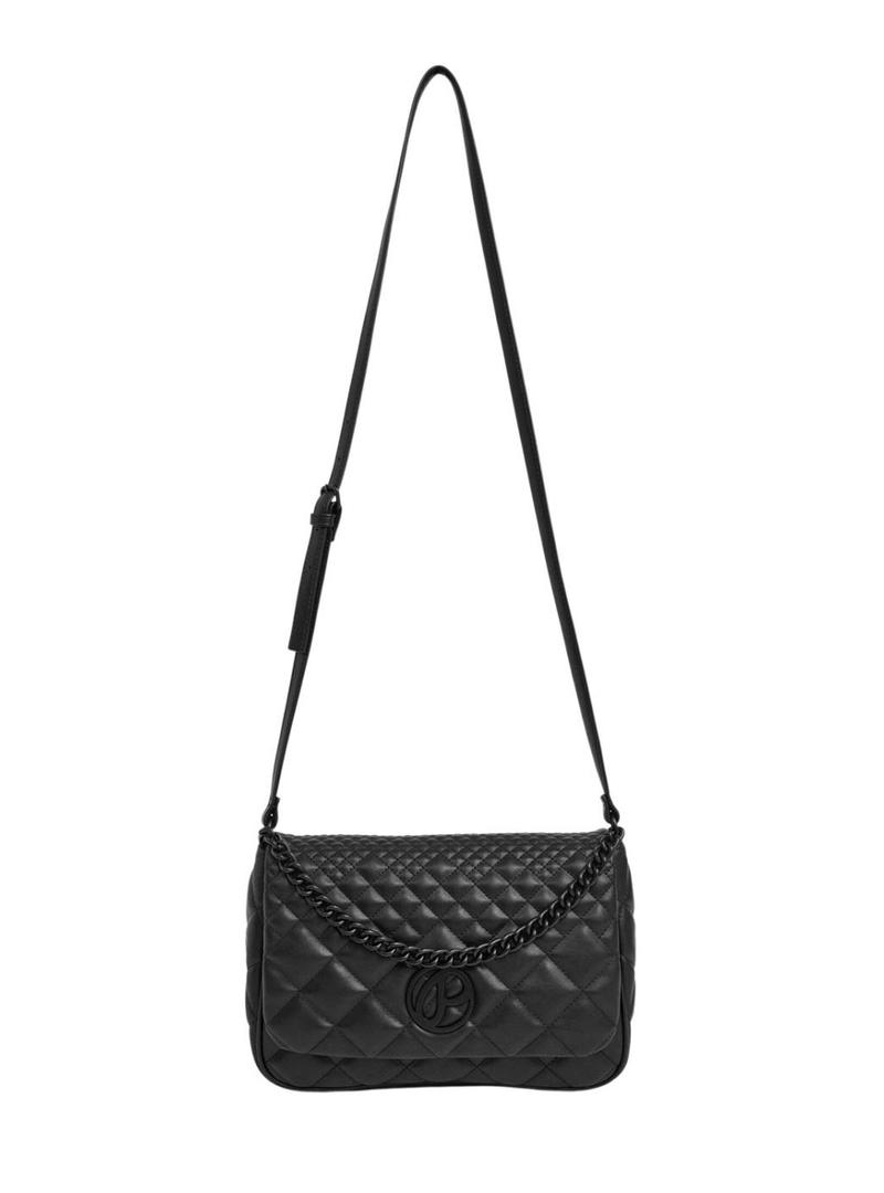 Bolsa Pepe Jeans acolchoada Gasira preta para mulher.