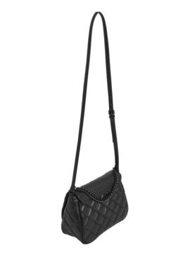 Bolsa Pepe Jeans acolchoada Gasira preta para mulher.