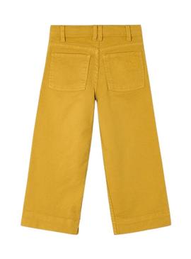 Calça de sarja amarela da Mayoral para menina