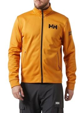 Jaqueta Helly Hansen Fleece mostarda para homem.