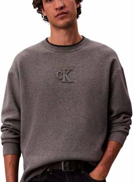Camisola Calvin Klein Logo cinza para homem