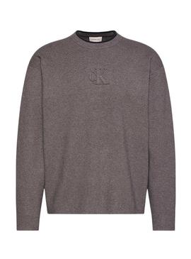 Camisola Calvin Klein Logo cinza para homem